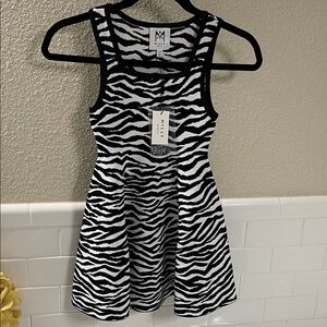 Milly Minis Dress. Zebra pattern New With Tags . Size 7/8